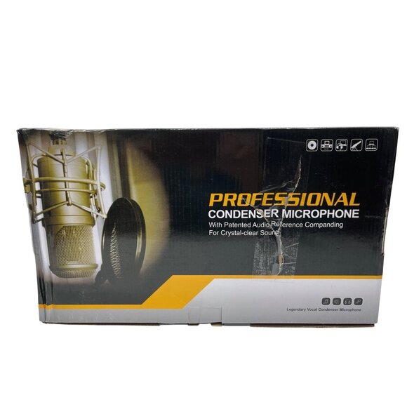 Professional Condenser Microphone Set With V8 Sound Card For Studio & Podcast - Picture 1 of 10